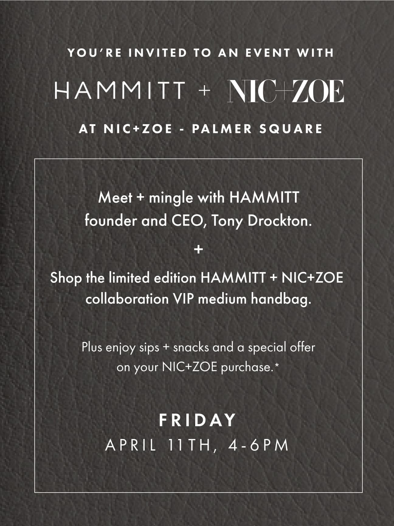 Hammitt Retail Event — cover image