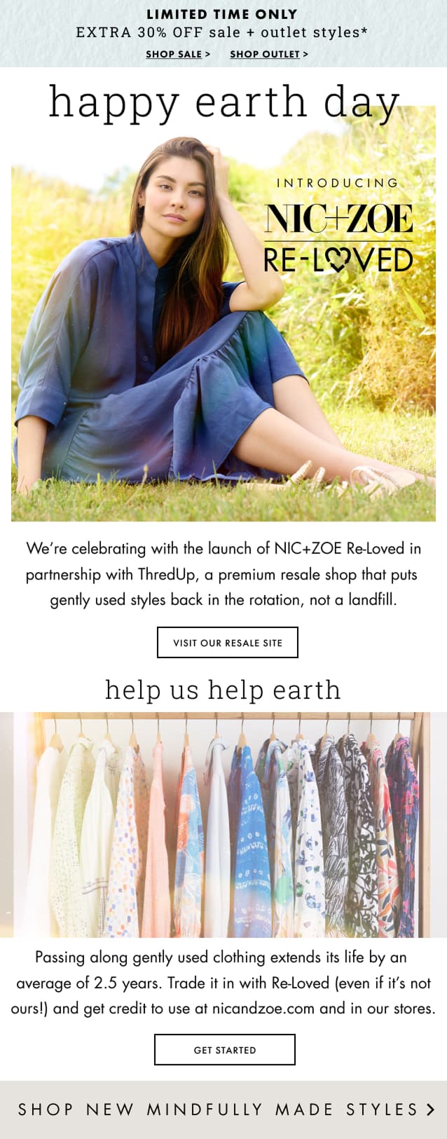 NIC+ZOE x ThredUp Microsite image