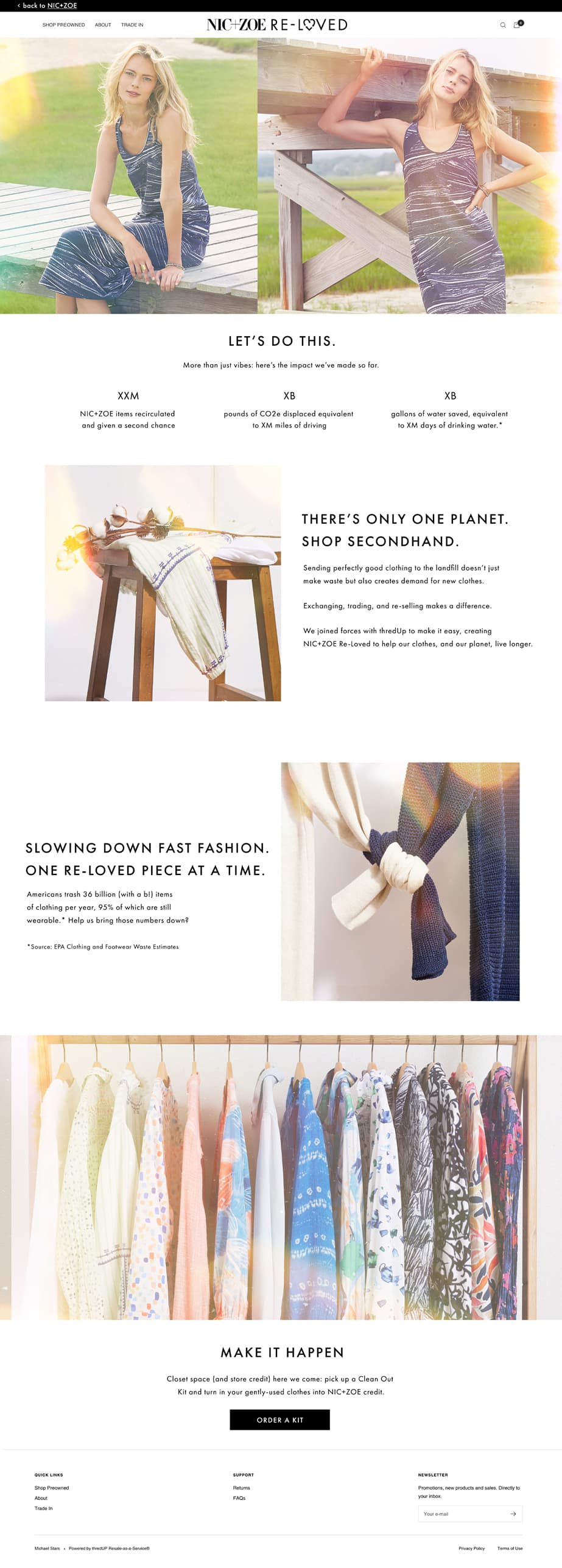 NIC+ZOE x ThredUp Microsite image